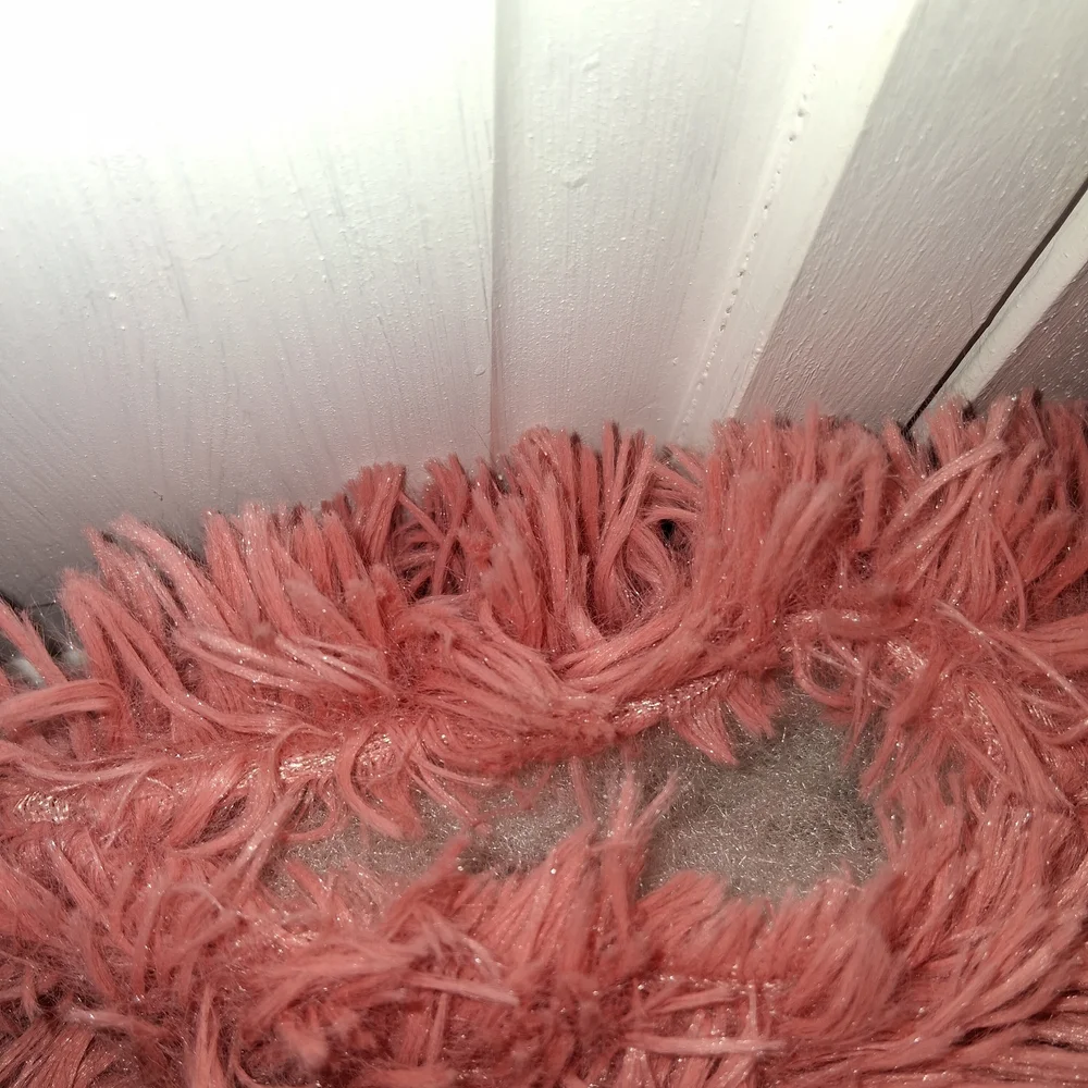 Fluffy Pink Throw Pillow